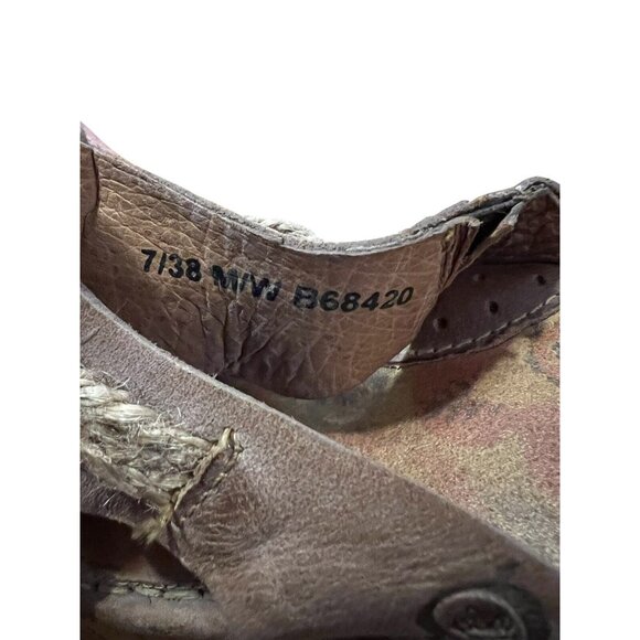 Born Sandals Womens 7 Brown Comfort‎ Slip On Thong Flip Flops Floral - Picture 5 of 7